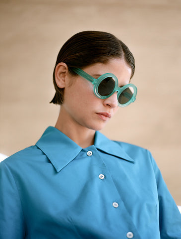 Delarge Sunglasses Unoval Turquoise