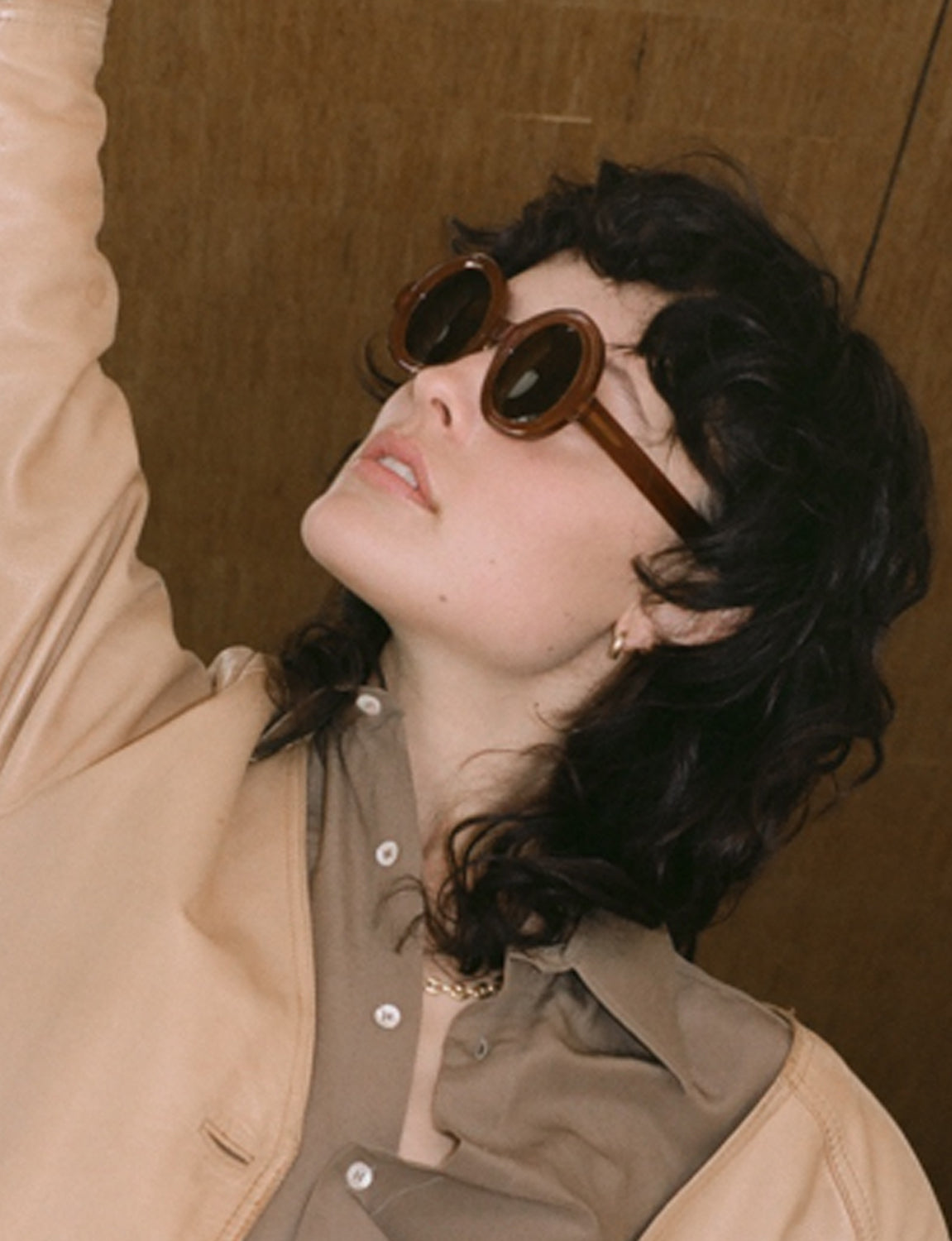 Delarge Sunglasses Unoval Brown