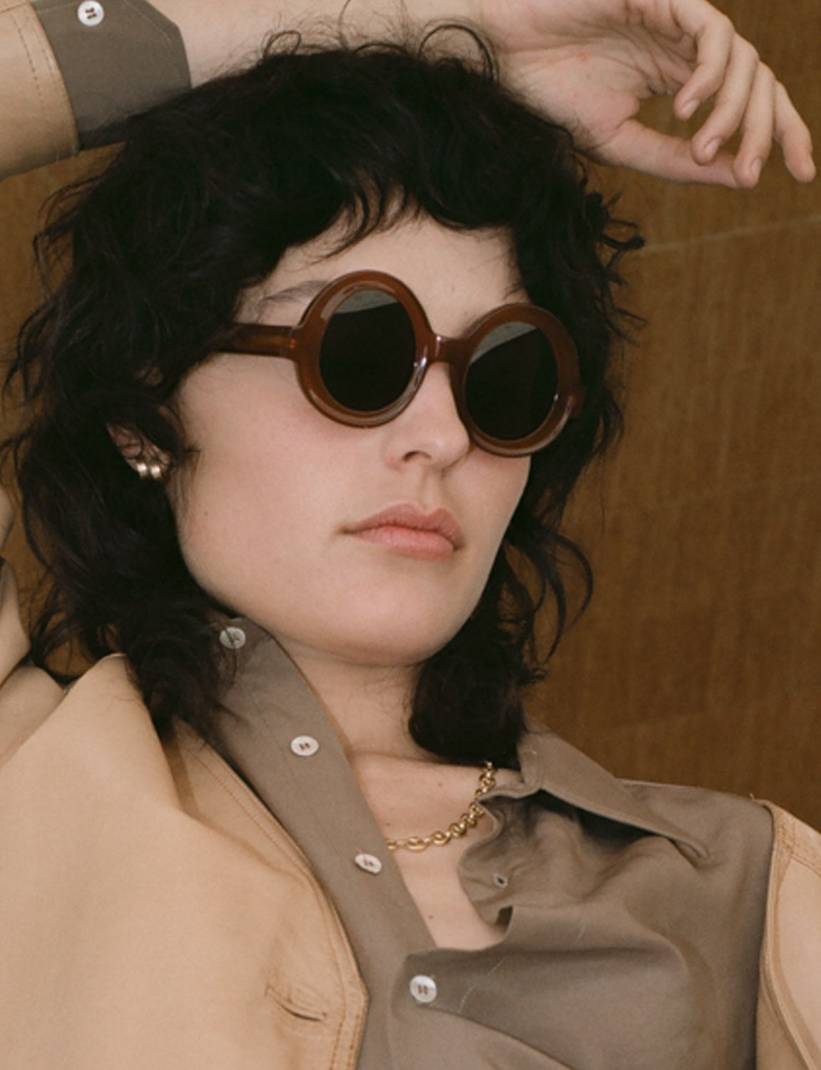 Delarge Sunglasses Unoval Brown