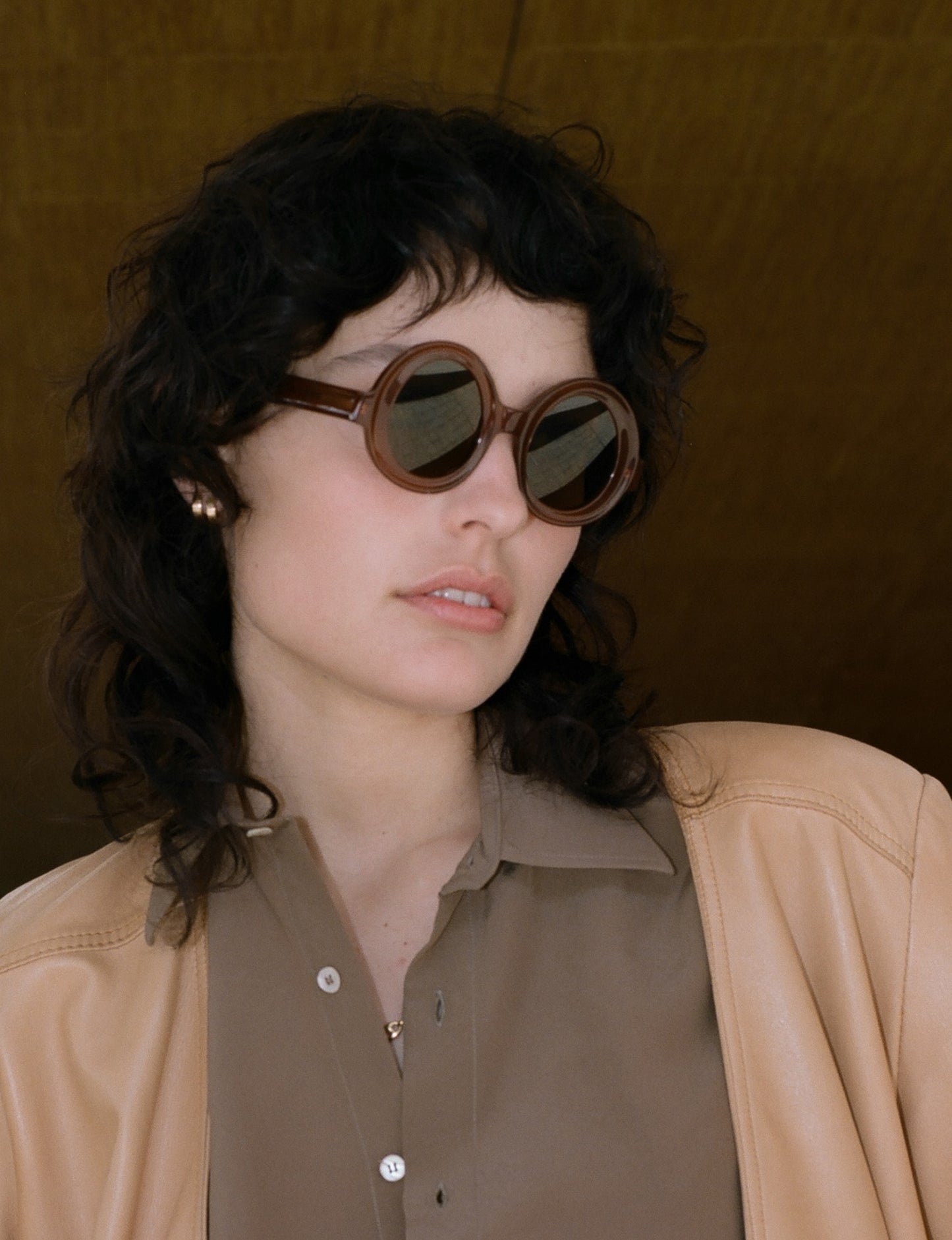 Delarge Sunglasses Unoval Brown