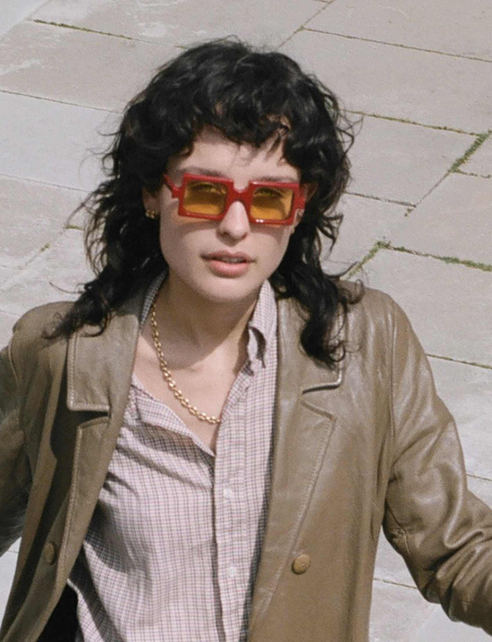 Delarge Sunglasses Misquare Red