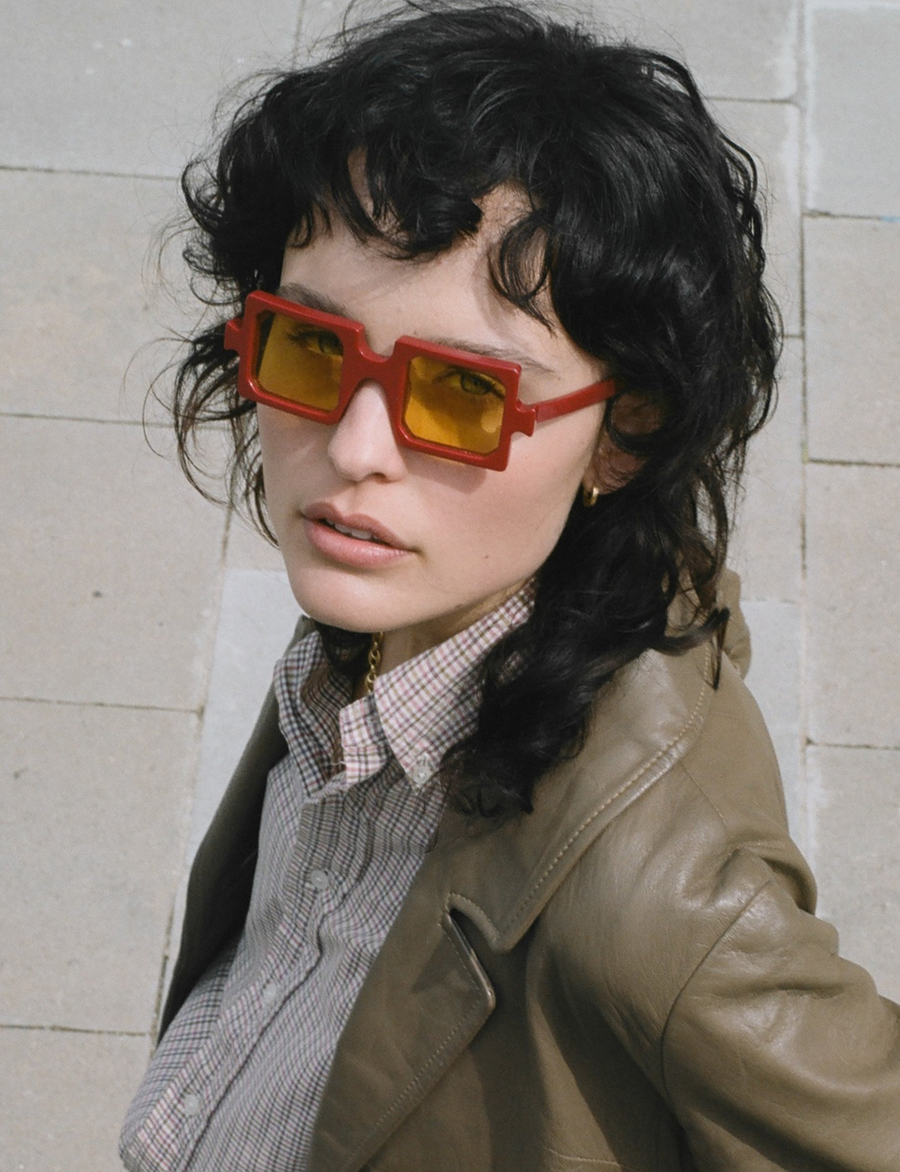 Delarge Sunglasses Misquare Red