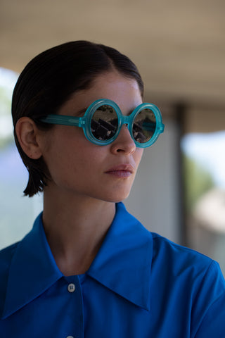 Delarge Sunglasses Unoval Turquoise