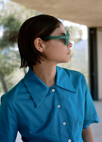 Delarge Sunglasses Unoval Turquoise