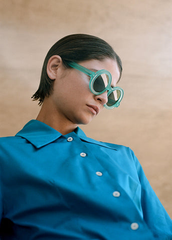 Delarge Sunglasses Unoval Turquoise