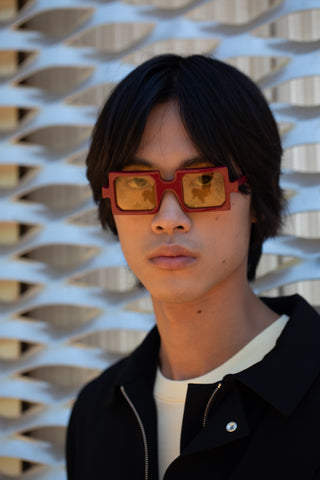 Delarge Sunglasses Misquare Red