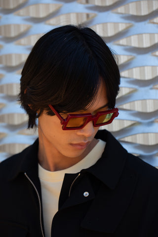 Delarge Sunglasses Misquare Red